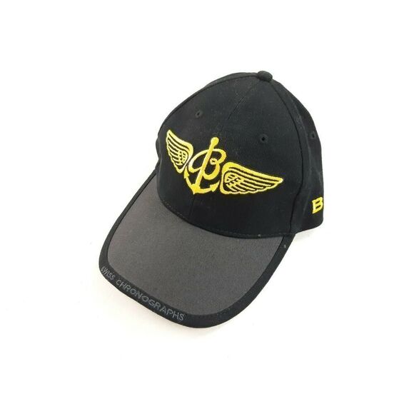 Breitling Adjustable Black Baseball Hat Cap Black & Yellow - Picture 1 of 4